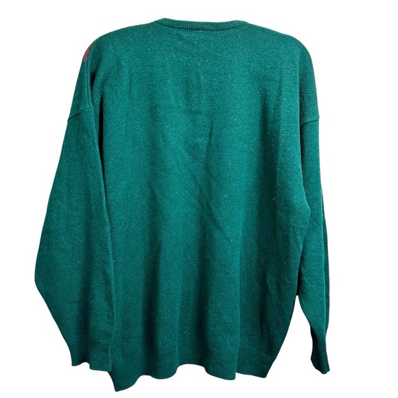 Vintage Burberrys 1990s Lambswool Argyle V Neck Sweater - Picture 5 of 5